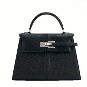 New Genuine Premium Leather Women's Bag, Niche Design Handbag with FREE twilly..